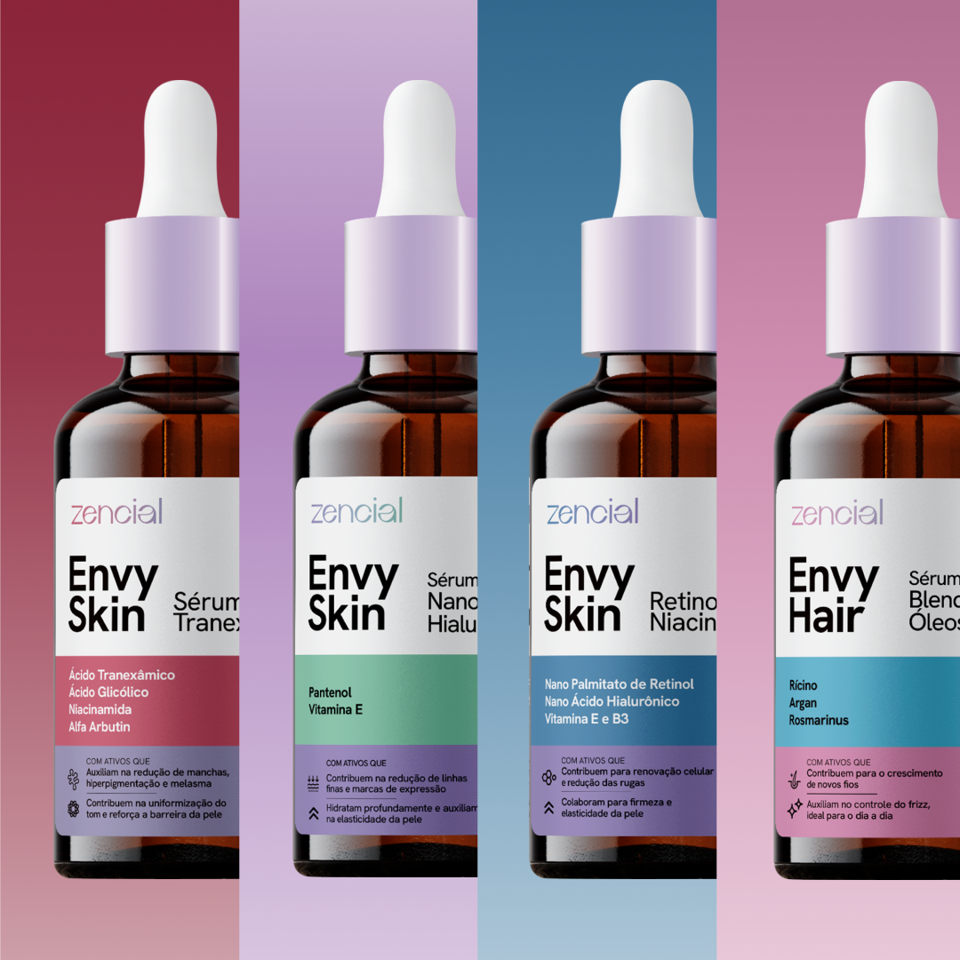 KIT Especial 4 Séruns - Hialurônico, Retinol, Tranexâmico e Blend de Óleos