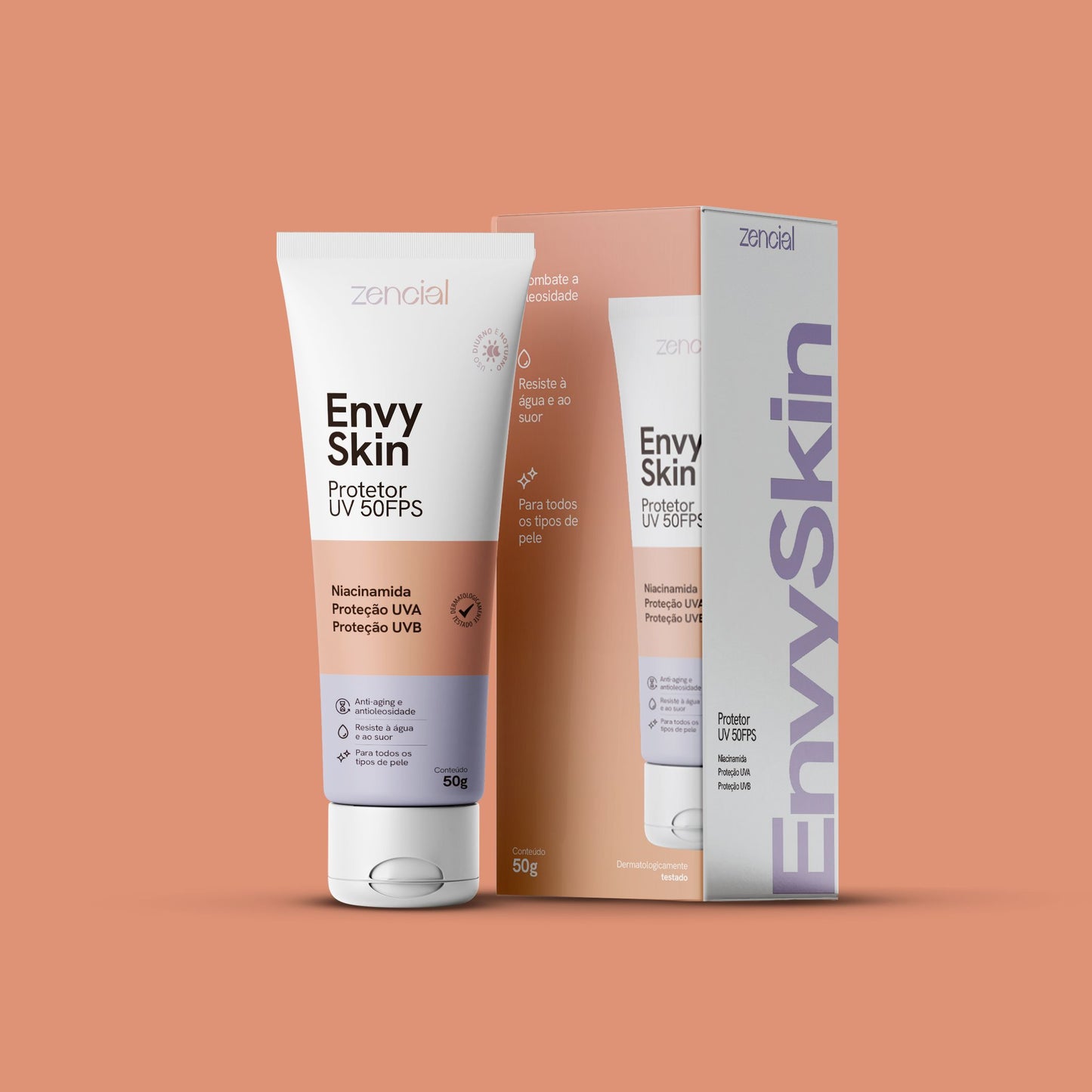 Protetor Solar UVA/B 50FPS Anti-Aging