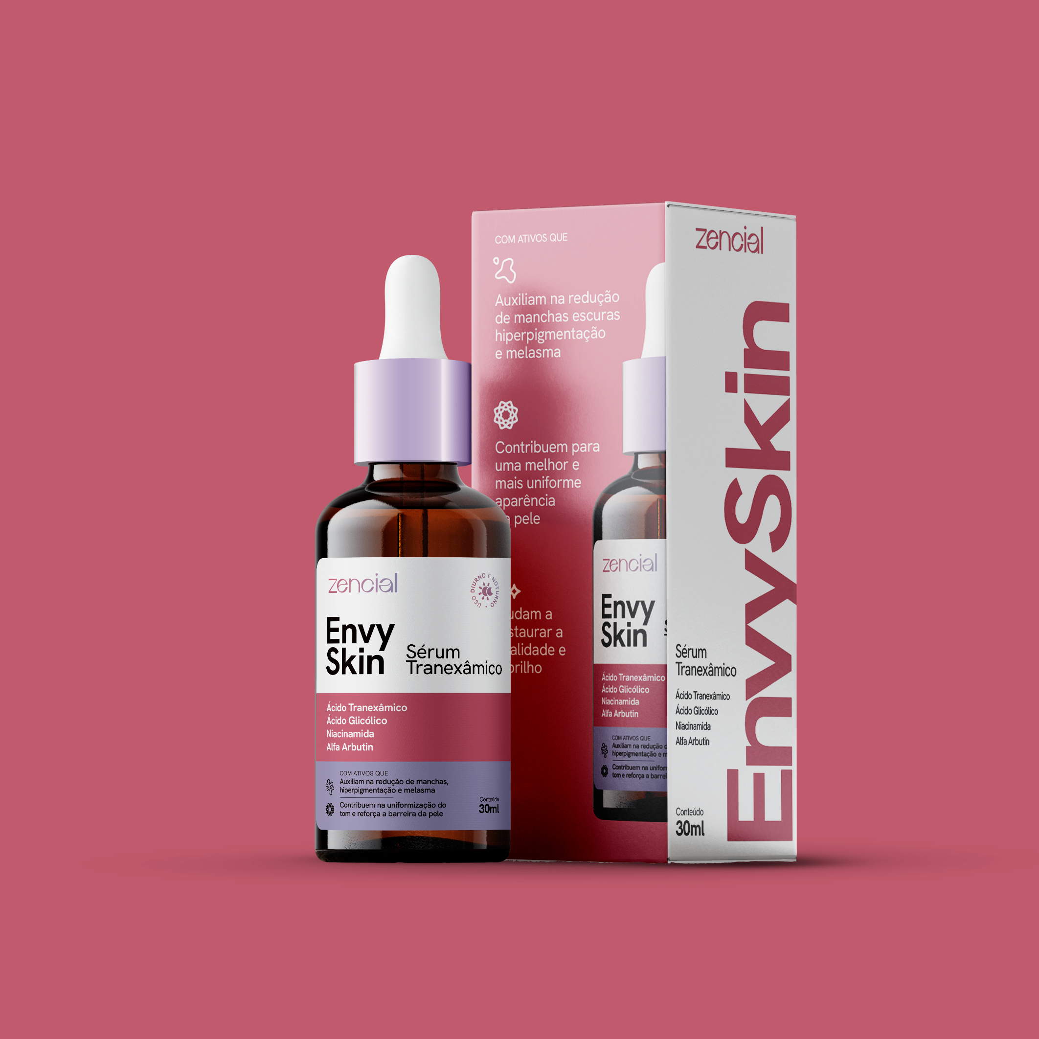 Sérum Clareador Anti-manchas Envy Skin Ácido Tranexâmico – Zencial