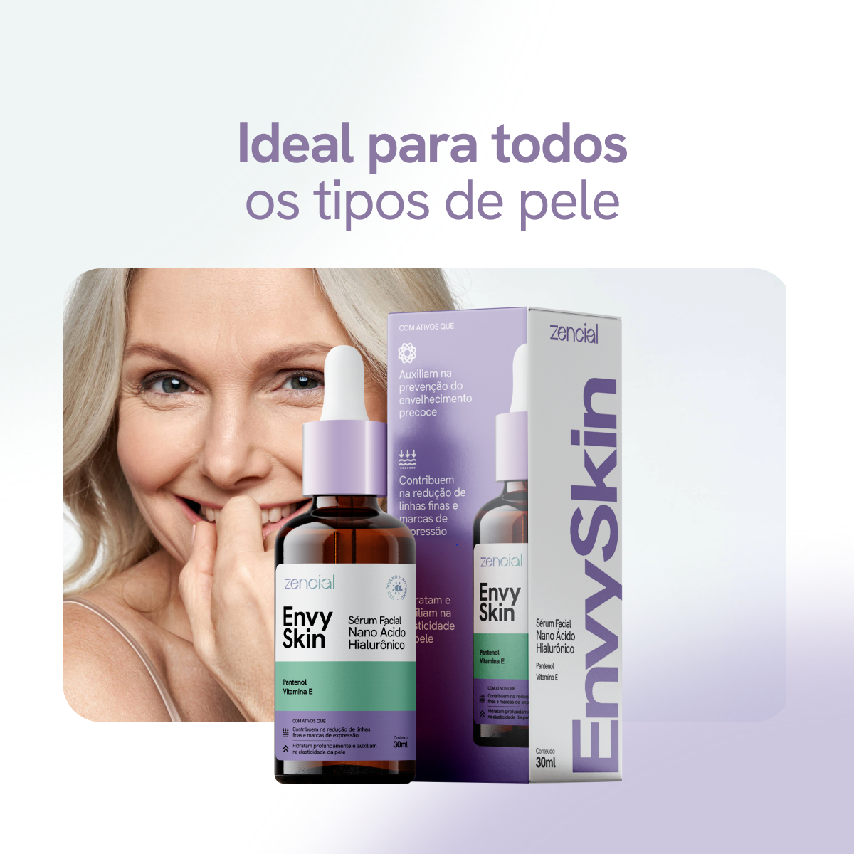 Sérum Facial Nano Ácido Hialurônico Envy Skin.