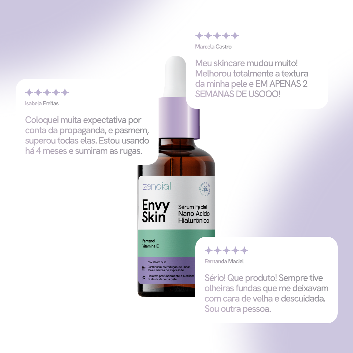 Sérum Facial Nano Ácido Hialurônico Envy Skin.