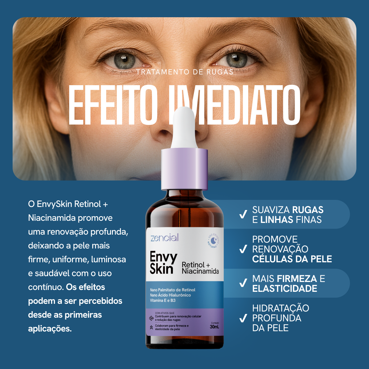 Sérum Anti-Envelhecimento Envy Skin Nano Retinol + Niacinamida 30ml