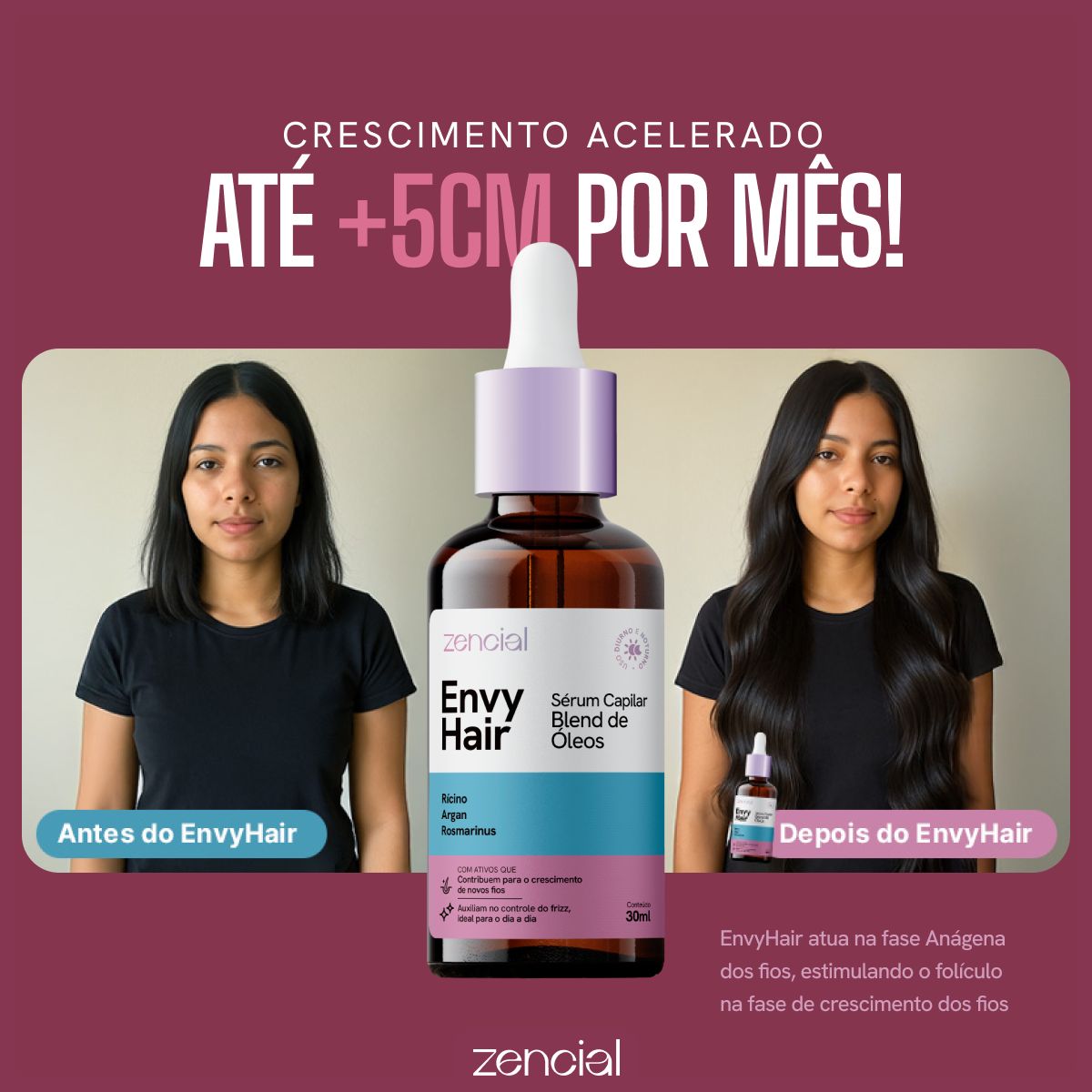 Sérum Capilar Blend de Óleos EnvyHair – Zencial